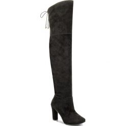 Buty zimowe damskie: Muszkieterki ROBERTO – 414 Czarny Nubuk
