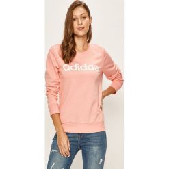 Adidas - Bluza. Różowe bluzy damskie Adidas, s, z nadrukiem, z bawełny, bez rękawów, bez kaptura. Za 169,90 zł.