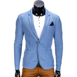 Marynarki męskie: MARYNARKA MĘSKA CASUAL M80 – NIEBIESKA