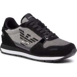 Sneakersy EMPORIO ARMANI - X3X058 XM510 N109 Black/Black/Blk/Blac. Szare półbuty damskie Emporio Armani, ze skóry. Za 839,00 zł.