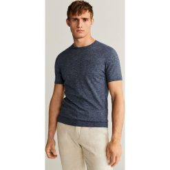 Mango Man - Sweter Andrew. Białe swetry męskie Mango Man, s, bez wzorów, z bawełny, klasyczne, z okrągłym kołnierzem, bez kaptura. Za 89,90 zł.
