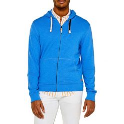 Bluza w kolorze niebieskim. Niebieskie bluzy męskie Esprit Man, s, bez wzorów, z bawełny, z kapturem, bez rękawów, bez kaptura. W wyprzedaży za 109,95 zł.