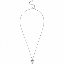 Pozłacany naszyjnik z kryształami - (D)41 cm. Szare naszyjniki damskie Diamond Style, z kryształem, złote. W wyprzedaży za 94,95 zł.