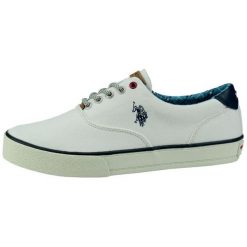 U.S. Polo Assn. Tenisówki Męskie Theodor 42 Białe. Białe trampki męskie U.S. Polo Assn., bez wzorów, bez zapięcia. Za 339,00 zł.