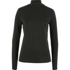 Shirt termiczny ze stójką bonprix czarny. Czarne bluzki damskie bonprix, bez wzorów, ze stójką, bez rękawów. Za 54,99 zł.
