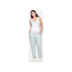 Spodnie K163 Błękit. Niebieskie spodnie damskie KATRUS, xl. Za 119,00 zł.