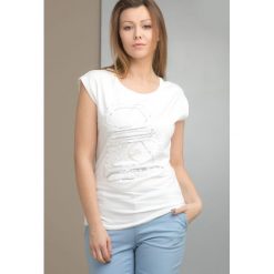 T-shirt z aplikacją z cekinów. Szare t-shirty damskie marki Monnari, uniwersalny, z aplikacjami. Za 29,97 zł.