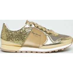 Pepe Jeans - Buty Verona W Blom. Żółte buty sportowe damskie Pepe Jeans, bez wzorów, z jeansu, sportowe. W wyprzedaży za 179,90 zł.