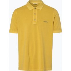 Calvin Klein - Męska koszulka polo, żółty. Żółte koszulki męskie Calvin Klein, s, bez wzorów, z bawełny, polo, bez rękawów. Za 229,95 zł.
