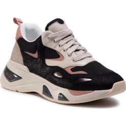 Sneakersy LIU JO - Hoa 01 BF0017 PX096 Black/Toupe S1029. Czarne półbuty damskie Liu Jo, na co dzień, bez wzorów, ze skóry, bez obcasa, na płaskiej podeszwie, bez zapięcia. Za 739,00 zł.