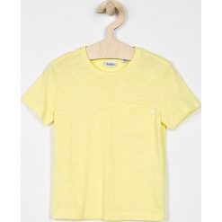 Blukids - T-shirt dziecięcy 98-128 cm. Żółte t-shirty chłopięce Blukids, bez wzorów, z bawełny, bez rękawów. W wyprzedaży za 19,90 zł.