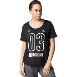 Bluzki damskie: Adidas Koszulka NYC czarna r. XS (AY4978)