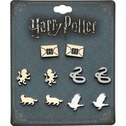 Kolczyki damskie: Harry Potter Houses Kolczyki – Earpin wielokolorowy