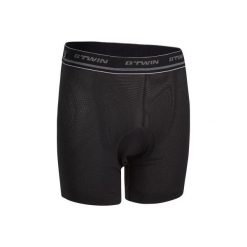 Spodenki pod szorty na rower MTB 500 męskie. Czarne spodenki i szorty męskie marki ROCKRIDER, s, z elastanu, sportowe, rowerowe. W wyprzedaży za 39,99 zł.