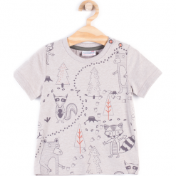 Koszulka. Brązowe t-shirty chłopięce z długim rękawem SCENT, z aplikacjami, z bawełny. Za 27,90 zł.