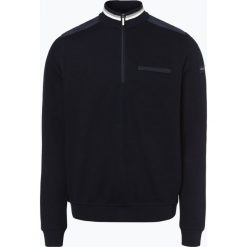 Bugatti - Męska bluza nierozpinana, niebieski. Niebieskie bluzy męskie Bugatti, m, w paski, eleganckie, z kontrastowym kołnierzykiem, bez rękawów, bez kaptura. Za 249,95 zł.
