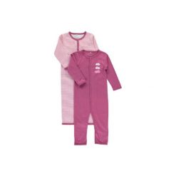 Name it Girls Śpioszki 2 szt. red violet - fioletowy. Fioletowe śpiochy niemowlęce marki Name it, z bawełny. Za 59,50 zł.