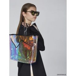 Torba transparentna OPALIZUJĄCA. Czarne shopper bag damskie marki Pakamera, na ramię. Za 250,00 zł.