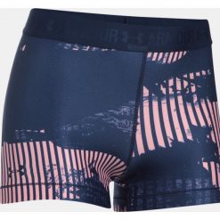 Spodenki sportowe męskie: Under Armour Spodenki damskie HeatGear Armour Printed Shorty granatowo-różowe r. S (1302777-410)