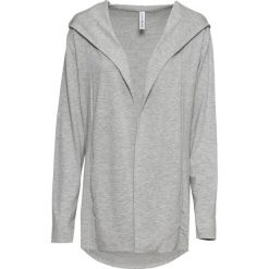 Kardigan dresowy bonprix jasnoszary melanż. Szare kardigany damskie bonprix, melanż, z dresówki. Za 59,99 zł.