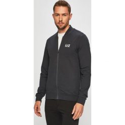 EA7 Emporio Armani - Bluza. Niebieskie bluzy męskie EA7 Emporio Armani, s, bez wzorów, z bawełny, z kapturem, bez rękawów, bez kaptura. Za 399,90 zł.