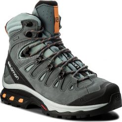 Trekkingi SALOMON - Quest 4D 3 Gtx W GORE-TEX 401566 22 G0 Lead/StormyWeather/Bird Of Paradise. Szare trapery damskie Salomon, ze skóry ekologicznej, bez obcasa, bez zapięcia. W wyprzedaży za 669,00 zł.