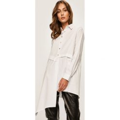 Answear - Koszula. Białe bluzki damskie ANSWEAR, na co dzień, s, bez wzorów, z elastanu, eleganckie, z klasycznym kołnierzykiem, z długim rękawem. W wyprzedaży za 99,90 zł.