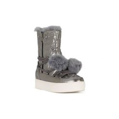 Śniegowce Café Noir CAFE NOIR MOONBOOT NAPLAK. Szare kozaki damskie Café Noir, bez obcasa, bez zapięcia. Za 281,62 zł.