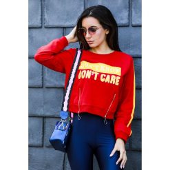 Bluzka damska ELOISE RED. Czerwone bluzki sportowe damskie Bluzka damska ELOISE RED, s, z napisami, bez rękawów, bez kaptura. W wyprzedaży za 39,00 zł.