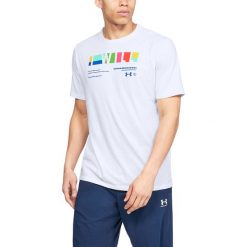 Under Armour I WILL® Multi Koszulka Biały. Białe podkoszulki męskie Under Armour, l, z nadrukiem, z bawełny, z krótkim rękawem. Za 119,95 zł.