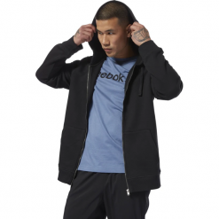 MĘSKA BLUZA Z KAPTUREM REEBOK ELEMENTS FLEECE FULL (XL). Bluzy męskie Reebok, na zimę, xl, bez wzorów, z polaru, z kapturem, bez rękawów, z kapturem. W wyprzedaży za 169,99 zł.