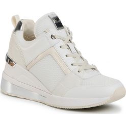 Sneakersy MICHAEL MICHAEL KORS - Georgie Trainer 43T0GEFS4D Optic White. Białe półbuty damskie MICHAEL Michael Kors, bez wzorów, ze skóry, bez obcasa, na obcasie, bez zapięcia. Za 879,00 zł.