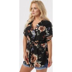 Czarna Tunika Kahliphia. Czarne tuniki damskie Born2be, xl, bez wzorów, bez kołnierzyka, bez rękawów. W wyprzedaży za 54,99 zł.