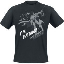 Batman I'm Batman! T-Shirt czarny. Czarne t-shirty męskie marki Batman, m, z nadrukiem, z okrągłym kołnierzem. Za 79,90 zł.