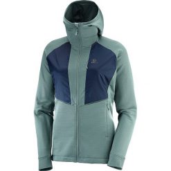 Kurtka polarowa "Grid" w kolorze zielonym. Zielone bluzy damskie Salomon, xs, bez wzorów, z polaru, bez kaptura. W wyprzedaży za 285,95 zł.