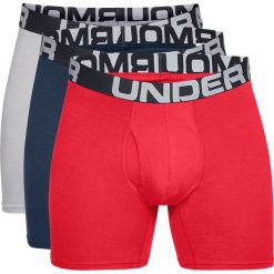 Under Armour Charged Cotton® 6" 3-pack Bokserki Czerwony Szary. Szare bokserki męskie z elastanu. Za 188,95 zł.