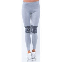 Legginsy z aplikacją na kolanach jasnoszare 7985. Szare legginsy Fasardi, l, z aplikacjami. Za 31,20 zł.