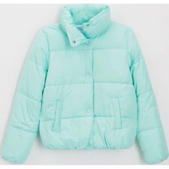 Pikowana kurtka puffer - Turkusowy. Niebieskie kurtki damskie Cropp, s, bez wzorów, bez kaptura. Za 99,99 zł.