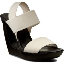 Sandały damskie: Sandały CALVIN KLEIN BLACK LABEL – Yelena N11400 Soft White