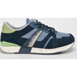 Napapijri - Buty. Niebieskie buty sportowe męskie Napapijri, ze skóry, bez zapięcia. Za 429,90 zł.