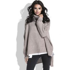 Sweter F455. Swetry damskie Fobya, uniwersalny, bez wzorów, bez rękawów, bez kaptura. Za 142,50 zł.