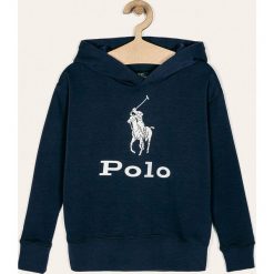 Polo Ralph Lauren - Bluza dziecięca 128-176 cm. Niebieskie bluzy dziewczęce Polo Ralph Lauren, z nadrukiem, z bawełny, bez rękawów, z kapturem. Za 339,90 zł.