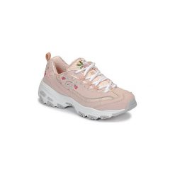 Buty Skechers D'LITES BRIGHT BLOSSOMS. Różowe trampki i tenisówki damskie marki Skechers, bez wzorów, bez zapięcia. Za 309,00 zł.