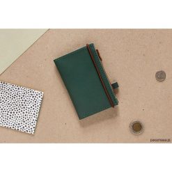 Portfele damskie: MIKRO / Green – portfel ze skóry