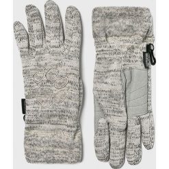 Jack Wolfskin - Rękawiczki. Szare rękawiczki damskie marki Jack Wolfskin, bez wzorów, z poliesteru. W wyprzedaży za 129,90 zł.