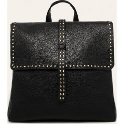 Answear - Plecak. Czarne plecaki damskie ANSWEAR, z aplikacjami, ze skóry ekologicznej, eleganckie. W wyprzedaży za 79,90 zł.