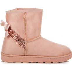 Buty zimowe damskie: Futrzane śniegowce z brokatem MALLORY