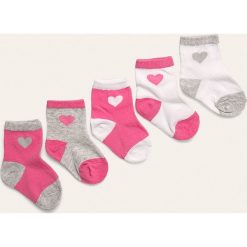 Blukids - Skarpetki dziecięce (5-pack). Różowe skarpetki dziewczęce Blukids, bez wzorów, z elastanu. Za 29,90 zł.