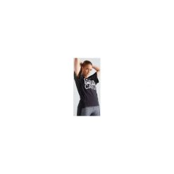 Koszulka fitness krótki rękaw 120 damska. Czarne t-shirty damskie DOMYOS, bez wzorów, z elastanu, bez kołnierzyka, z krótkim rękawem, krótkie, bez kaptura, na fitness i siłownię. Za 29,99 zł.
