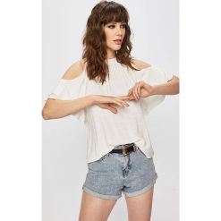 Answear - Top. Białe bluzki damskie ANSWEAR, s, bez wzorów, z wiskozy, bez kołnierzyka, bez rękawów. W wyprzedaży za 49,90 zł.